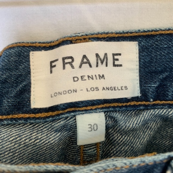 FRAME MENS JEANS - DISTRESSED - SIZE 30 - STRAIGHT LEG - Picture 2 of 6